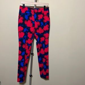 Multicolored pants.